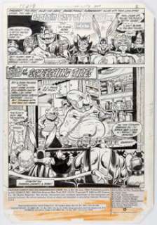 Rick Hoberg and Carol Lay Captain Carrot and His Amazing Zoo Crew #16 Partial Story Original Art Group of 6 - | Heritage