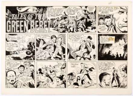 Joe Kubert Tales of the Green Beret Sunday Comic Strip Original Art dated 12-10-67 (Chicago Tribune, 1967). -