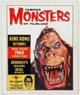 Cyril Jordan Famous Monsters of Filmland #6 Cover Recreation Painting Original Art (2002)....