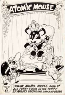 Al Fago Atomic Mouse #13 Back Cover Original Art (Charlton, 1955).... | Heritage