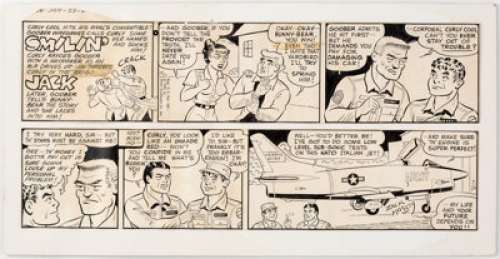 Zack Mosley Smilin’ Jack Sunday Comic Strip Original Art dated 7-23-61 (News Syndicate Co. Inc., 1961).... | Heritage