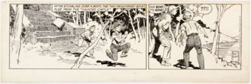 Frank Godwin Rusty Riley Daily Comic Strip Original Art dated 11-26-56 (King Features Syndicate, 1956).... | Heritage