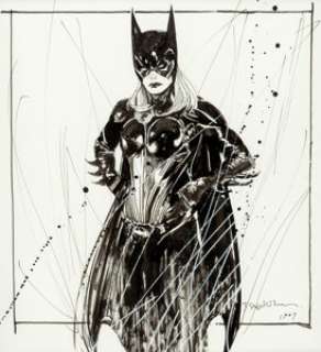 Bill Sienkiewicz - Alicia Silverstone as Batgirl Illustration Original Art (1997).... | Heritage