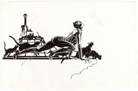 José Luis GarcÃ­a-LÃ³pez - Catwoman Illustration Original Art (DC, c. 1992).... | Heritage