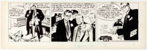 Alex Raymond Rip Kirby Daily Comic Strip Original Art dated 3-3-50 (King Features Syndicate, 1950).... | Heritage