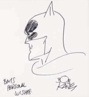 Bob Kane Batman Sketch Original Art (c. 1990s).... | Heritage