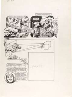 Jack Kirby and Susan R. Pinsky Battle for a Three-Dimensional World Story Page 10 Original Art (3D Cosmic Publ./Ra... | Heritage