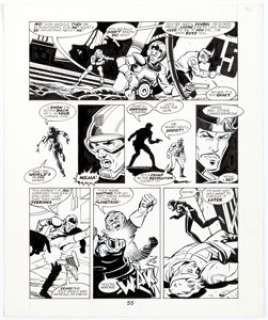  - Frank Cirocco, Chuck Austen, and Mick Gray Buck Rogers Comics Module Page 55 Original Art (TSR, c. 1990). ...