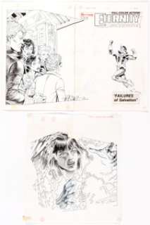 Rick Hoberg, Tim Burgard, and Jimmy Janes Eternity Smith #5 Cover and Complete Story Original Art and Color Guides... (Total: 62 Original Art) | Heritage