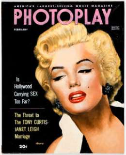 Ron Lesser - "Marilyn Monroe in Photoplay" Cover Re-creation Painting Original Art (c. 1970s). ... | Heritage