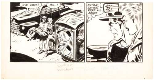 Carmine Infantino and Bernard Sachs Flash Comics Partial Page 6 Original Art (DC, c. 1949). ... | Heritage