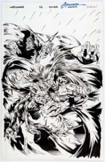 Cedric Nocon and Chuck Gibson Wetworks #22 Alternate Cover Original Art (Image, 1994)....