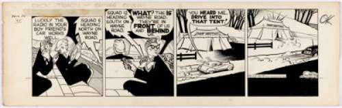 Chester Gould Dick Tracy Daily Comic Strip Original Art dated 11-16-45 (Chicago Tribute Syndicate, 1945). ... | Heritage
