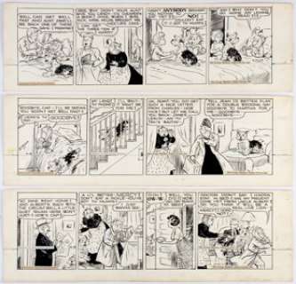 Edwina Dumm Cap Stubbs and Tippie Daily Comic Strip Original Art Group of 10 (George Matthew Adams Service/King -