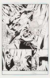 Jim Calafiore Secret Six #32 Story Page 7 Original Art (DC, 2011). A mind-blowing splash panels dominates this -