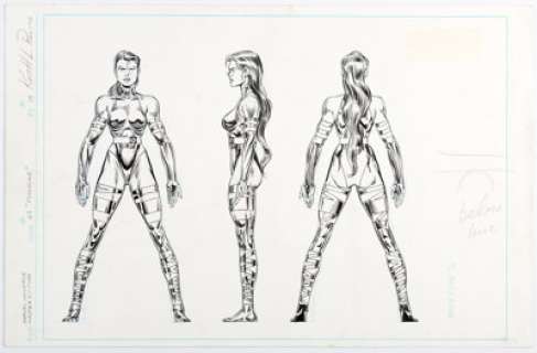 Keith Pollard and Joe Rubinstein Official Handbook of the Marvel Universe Master Edition #23 "Psylocke" Illustrati... | Heritage