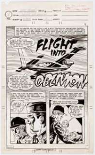 Charles Nicholas and Vince Alascia Ghost Manor #40 Partial Story "Flight Into Oblivion" Original Art -