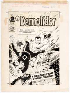 O Demolidor (Daredevil Portuguese Series) #7 Production Stat Cover and Production Color Guide (EBAL, 1969).... | Heritage