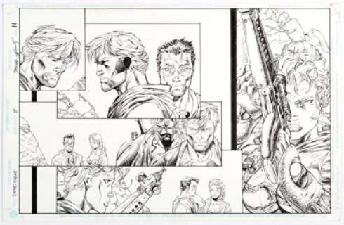 Jim Lee and Richard Bennett Divine Right #8 Story Page 11 Original Art (Image, 1999). Christine Blaze laments not -