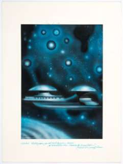 Kelly Freas Robert A. Heinlein: America as Science Fiction Cover Preliminary Original Art (Oxford Univ. Press, - | Heritage