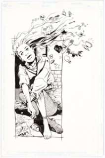 Jill Thompson - Delirium of the Endless (from Sandman) T-Shirt Design Illustration Original Art (Graphitti Designs... | Heritage