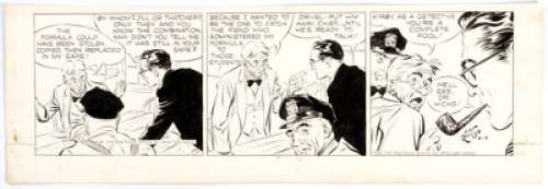 Alex Raymond Rip Kirby Daily Comic Strip Original Art dated 6-4-46 (King Features Syndicate, 1946). Early in the - | Heritage