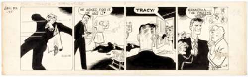 Chester Gould Dick Tracy Daily Comic Strip Original Art dated 12-22-45 (Chicago Tribune Syndicate, 1945). And here - | Heritage