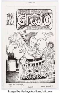 Sergio Aragonés Groo the Wanderer #46 Complete Book Original Art Group of 24 (Marvel, 1988). This lot not -