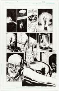 Gary Frank Justice League #21 Story Page 30 Original Art (DC, 2013). The epilog page features Dr. Sivana and a -