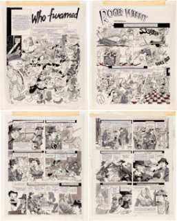Walter Brogan Cracked #241 Complete 6-Page Story "Who Fwamed Roger Wabbit?" Original Art (Major - | Heritage