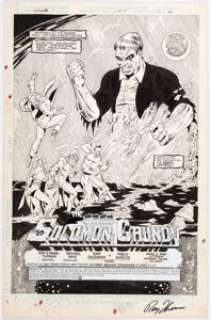 Michael Bair and Tony DeZuniga - Infinity Inc . #39 Splash Page 2 Original Art (DC, 1987).