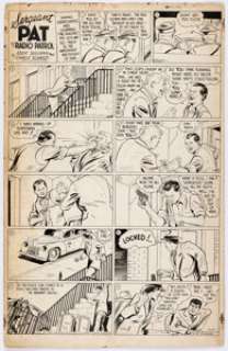 Charlie Schmidt - Sergeant Pat of Radio Patrol Sunday Comic Strip Original Art dated 5-27-45 (King Features Syndicate, 1945).