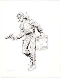 Herb Trimpe And Joe Delbeato | The G.I. Joe Order of Battle #1 "Lifeline" Illustration Original Art (Marvel, 1986).... | Heritage