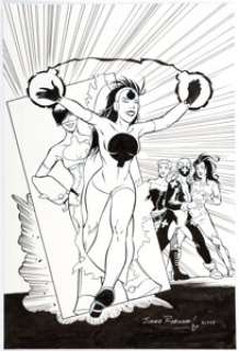 Jimmie Robinson - Bomb Queen III The Good, the Bad & the Lovely #4 Cover Original Art (Image, 2007).