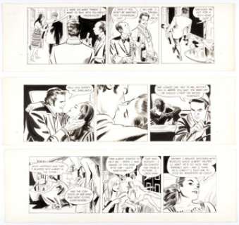 Alex Kotzky - Apartment 3-G Daily Comic Strip Original Art Group of 3 (Field Enterprises, Inc., 1968).