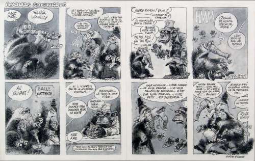 Gotlib Et Hausman | RHAA LOVELY Amours solitaires gag en deux planches Lavis, | Kahn et Associés