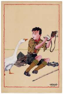 Hergé | Illustration à la gouache intitulée "Injustes… | AZ auction