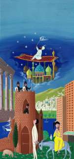 Raymond Peynet pour Air France. Illustration originale polychrome représentant l’Orient... | 68 Art Auction