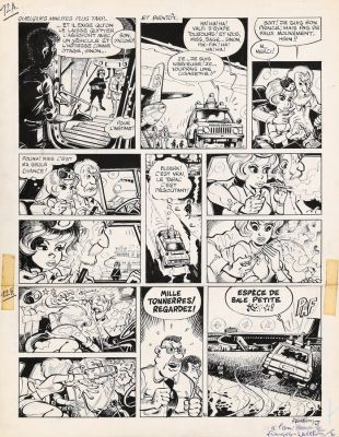 Walthéry | Natacha, planche n°12 à l’encre de Chine et… | AZ auction