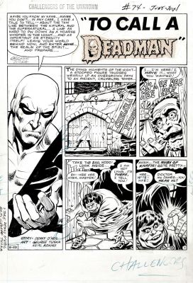 George Tuska , Neal Adams - Challengers of the Unknown #74 Splash (Neal Adams Deadman!) 1970