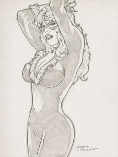 Kirk Lindo - black cat sexy pencil commission