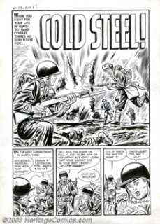 Lee Elias - Original Art for Warfront #9, Complete 5-page Story, "Cold Steel!" (Harvey, 1953). When you - | Heritage