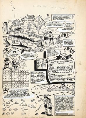 Paape | Lot 108 - Geai et Mowgli, planche n°3 à l’encre de Chine… | AZ auction