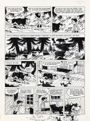 Cadot | Lot 093 - Yvain et Yvon, planche n°11 à l’encre de Chine… | AZ auction