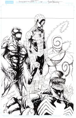 Amazing Spiderman & Venom #1 cover by Tyler Kirkham (after Bagley) | DiTullio Art Collective