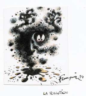 Franquin | Les Monstres, illustration Ã  l’encre de Chine int… | Banque Dessinée