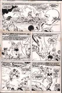 Frank Bolle, Sal Buscema - Defenders #7 P.14 - Hulk, Attuma, Battlecrabs - 1973