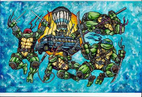 Kevin Eastman - TMNT Fortnite Loading Screen 2024 Original Art