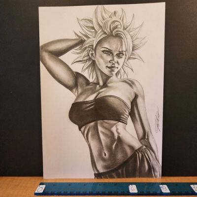 5-07-20 original 8x12 hand drawn 1/1 art oliveira sketch goka goku dragonball z | eBay US (Buy It Now)