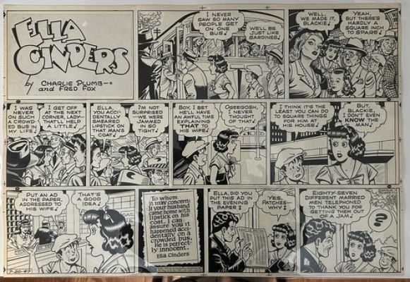Ella Cinders Original Newspaper Comic Art July 20 1947-Charlie Plumb & Fred Fox | eBay US (Buy It Now)